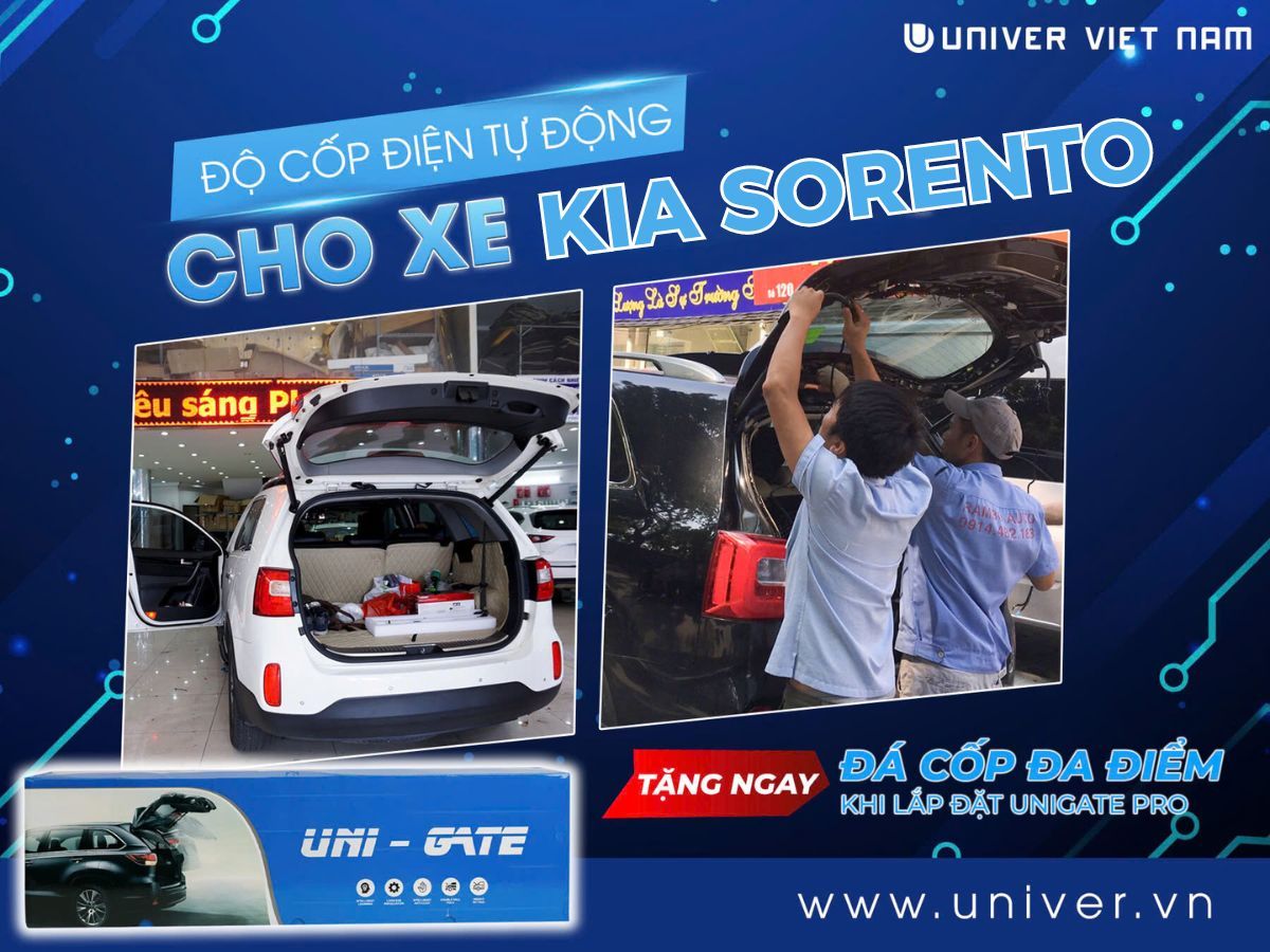 Độ Cốp điện Tự Động cho xe Kia Sorento tặng miễn phí đá cốp đa điểm